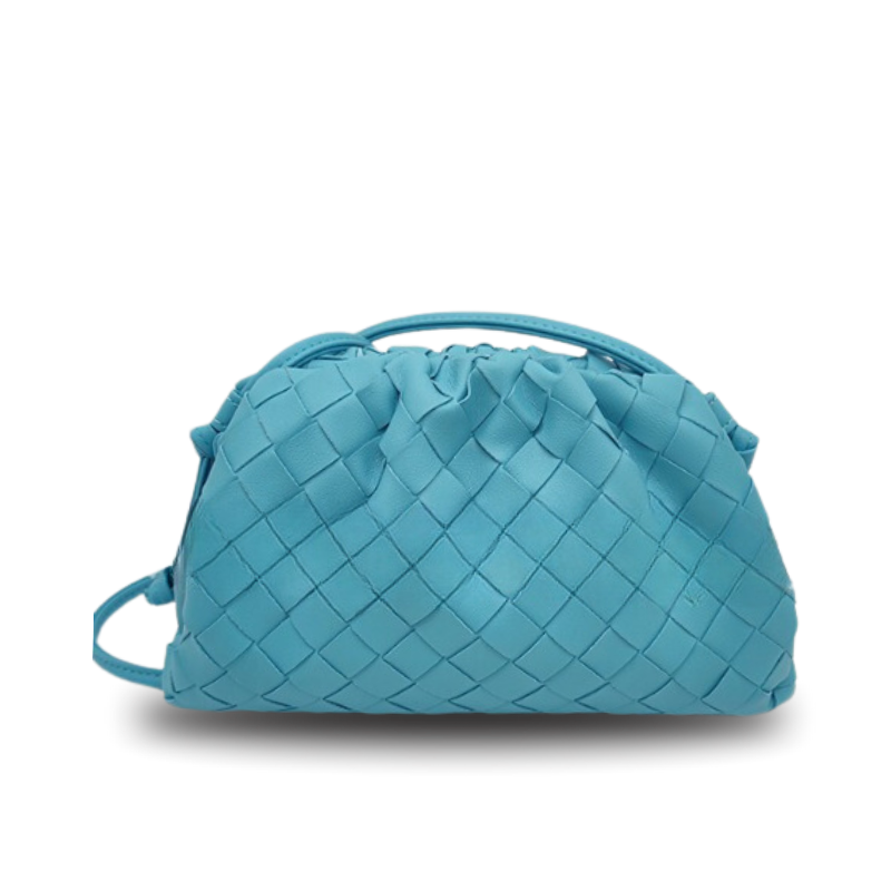 Bolsa Eudora Pequena em Couro Trançado