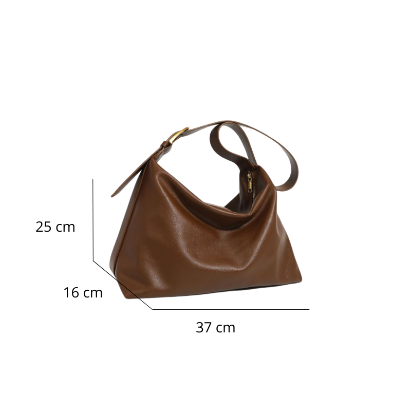 Bolsa Olivia Feminina Grande Transversal em Couro com Design Almofadado