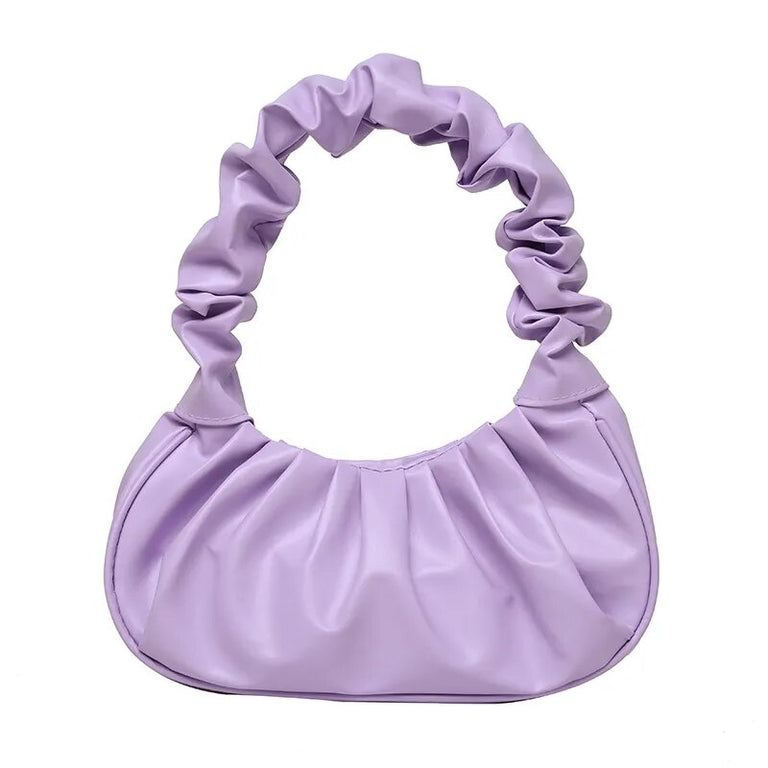Bolsa Ruffle Shopper Puff em Couro