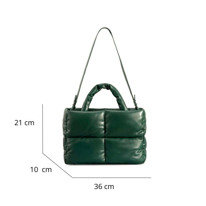 Bolsa Tamira Tote de Couro Puffer