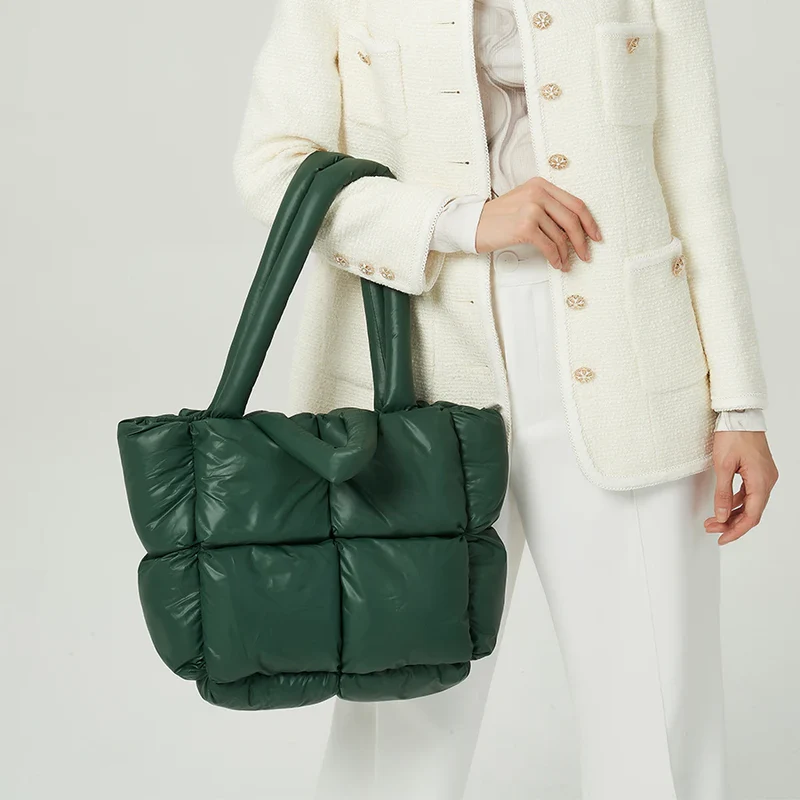 Bolsa Tamira Tote de Couro Puffer