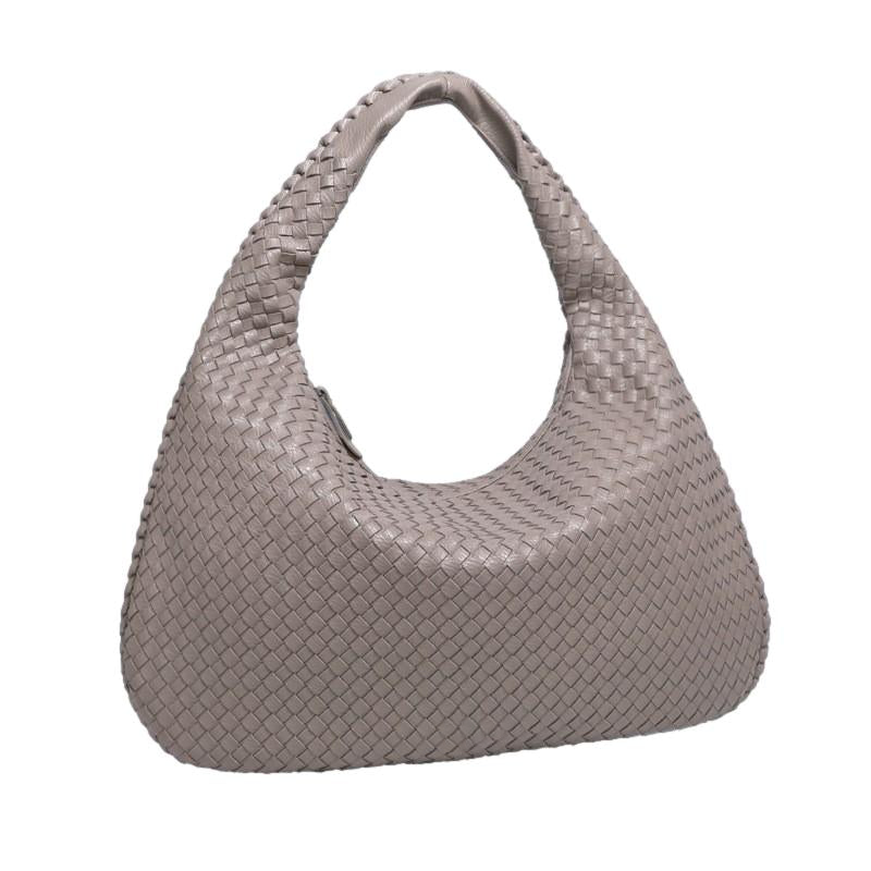 Bolsa Cyrene Hobo Grande em Couro Entrelaçado