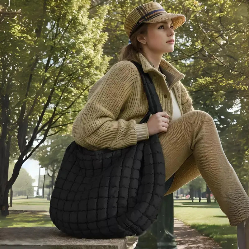 Bolsa Elka Puffer Quilted Hobo