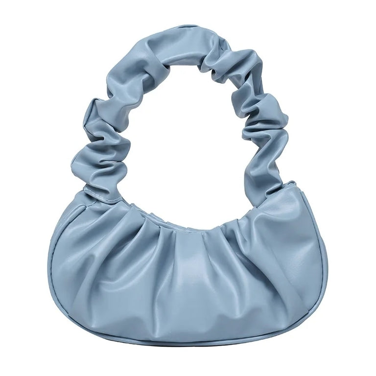 Bolsa Ruffle Shopper Puff em Couro