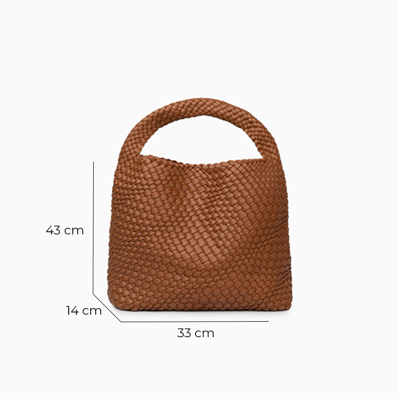 Bolsa Zaira Shopper em Couro Trançado