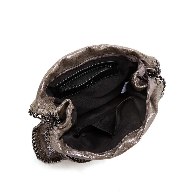 Bolsa Elise de Ombro com Alça de Corrente