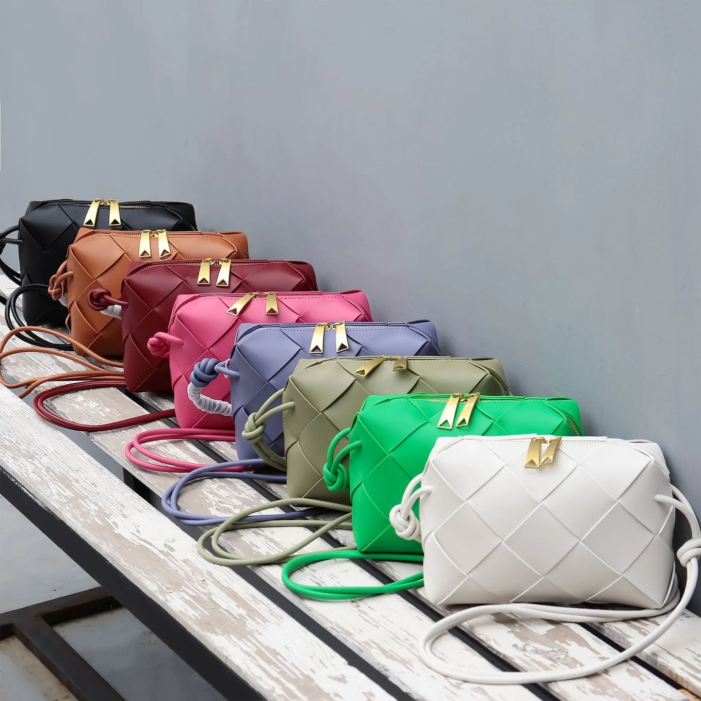 Bolsa Zadie Quilted Pequena de Couro Entrelaçado