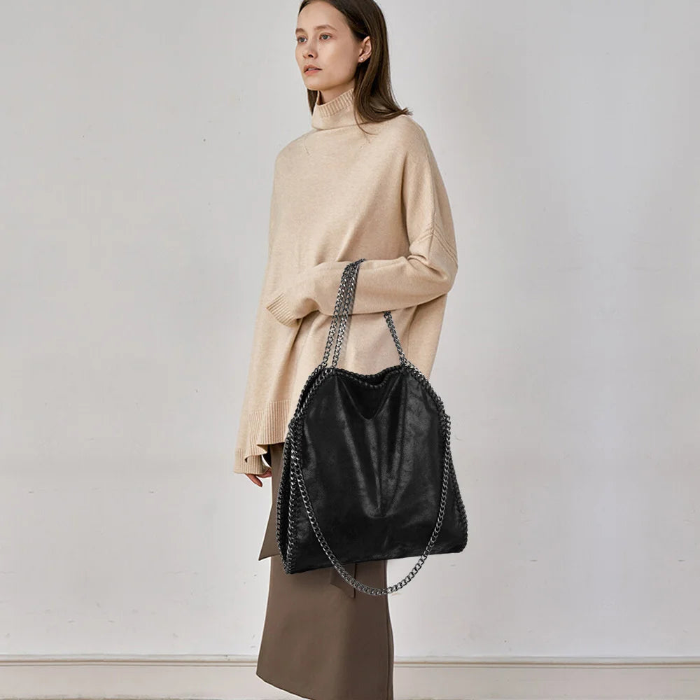 Bolsa Elise de Ombro com Alça de Corrente