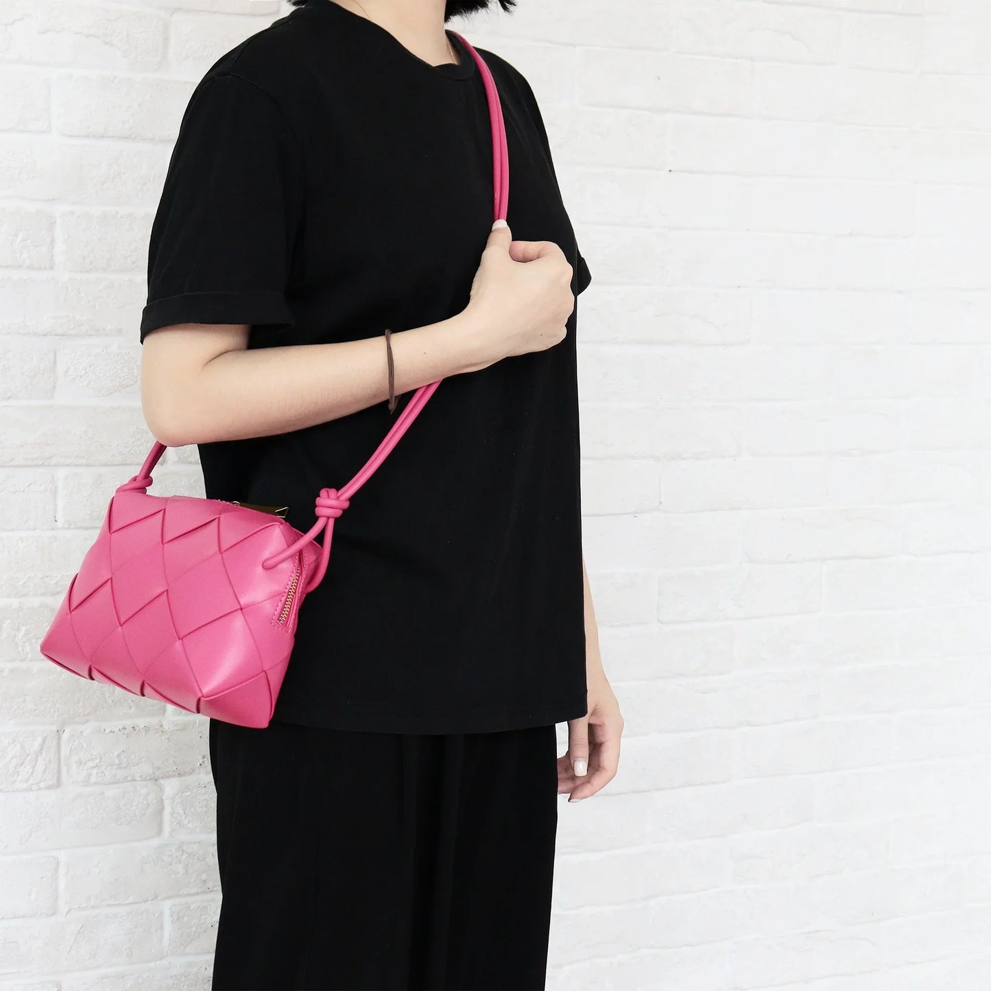 Bolsa Zadie Quilted Pequena de Couro Entrelaçado