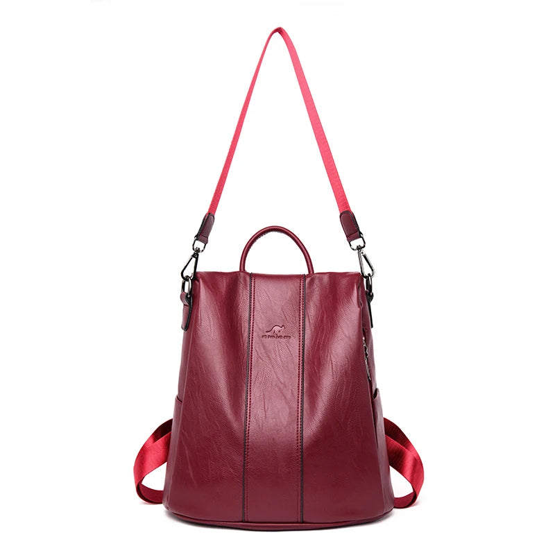 Mochila Avery Feminina de Couro com Design Antifurto