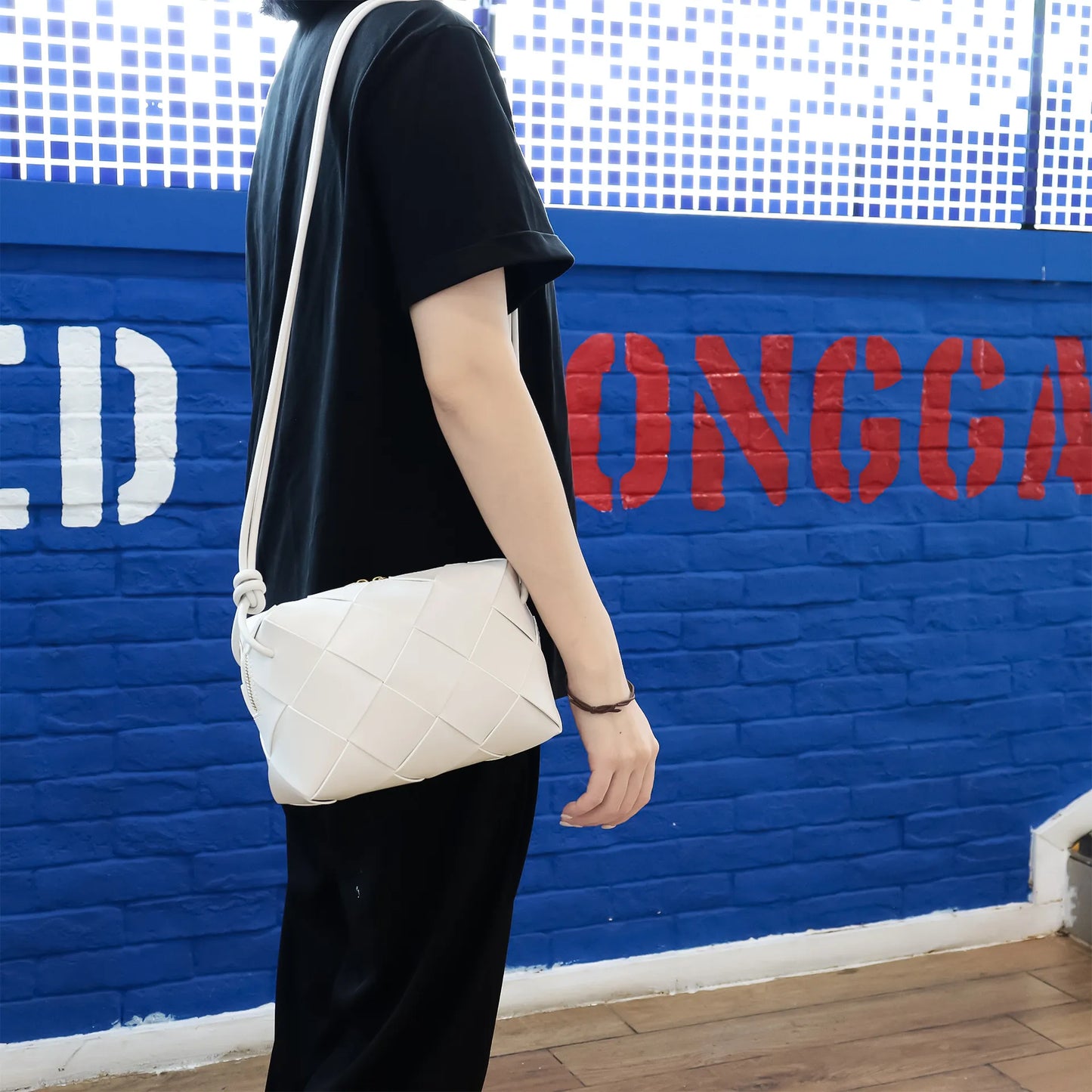 Bolsa Zadie Quilted Pequena de Couro Entrelaçado