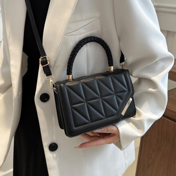 Bolsa Morgana Feminina de Couro com Padrão Xadrez