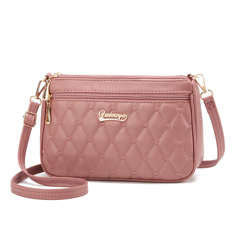 Bolsa Emery de Couro com Alça Transversal e Zíper
