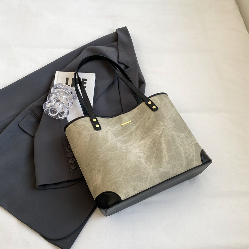 Bolsa Davina Tote Grande de Algodão e Couro