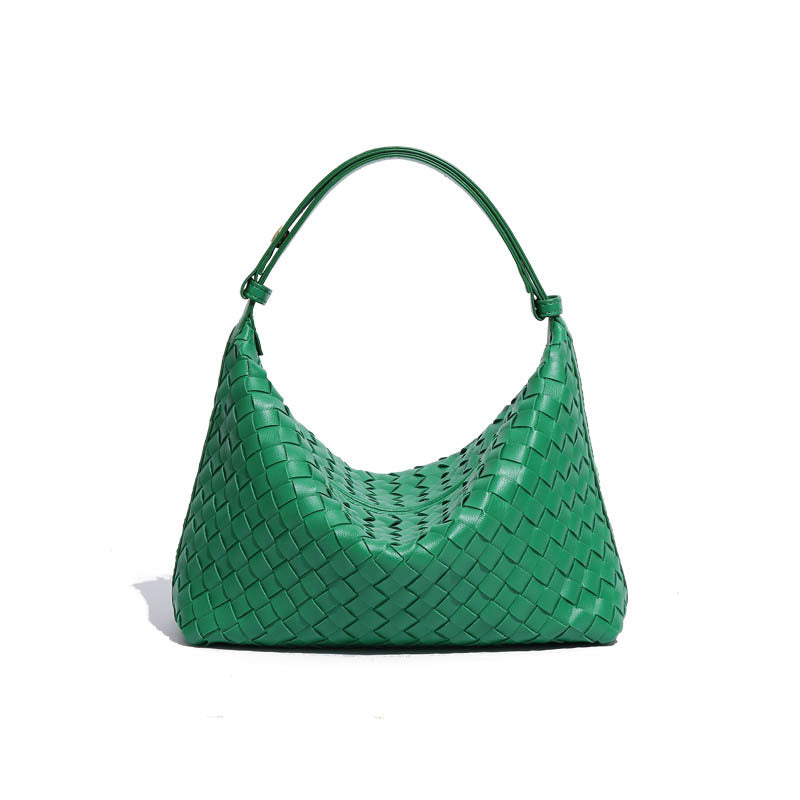 Bolsa Parachute Fondant de Ombro Pequena de Couro Entrelaçado