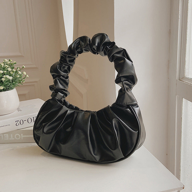 Bolsa Ruffle Shopper Puff em Couro