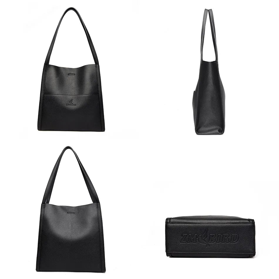 Bolsa Minimalista de Couro com Compartimentos Internos - La Rouge