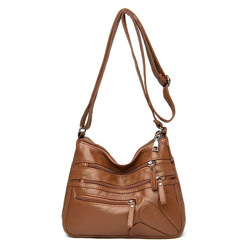Bolsa Zipper Lovers de Couro Multi Compartimentos - La Rouge