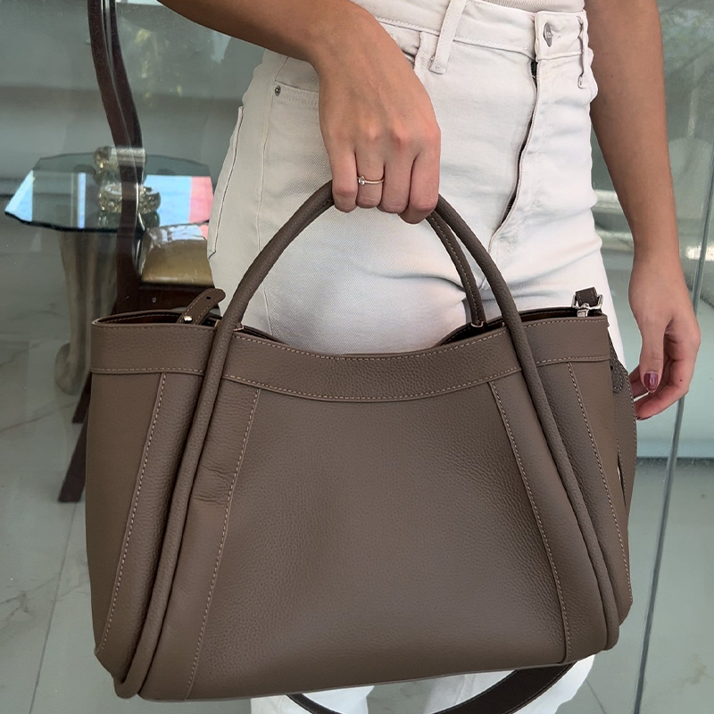 Bolsa Amaya Tote Grande de Couro