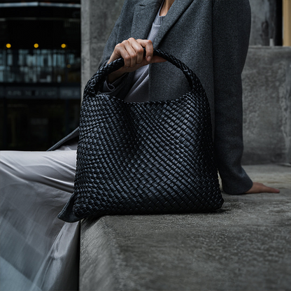 Bolsa Zaira Shopper em Couro Trançado
