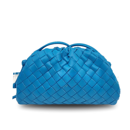 Bolsa Eudora Pequena em Couro Trançado