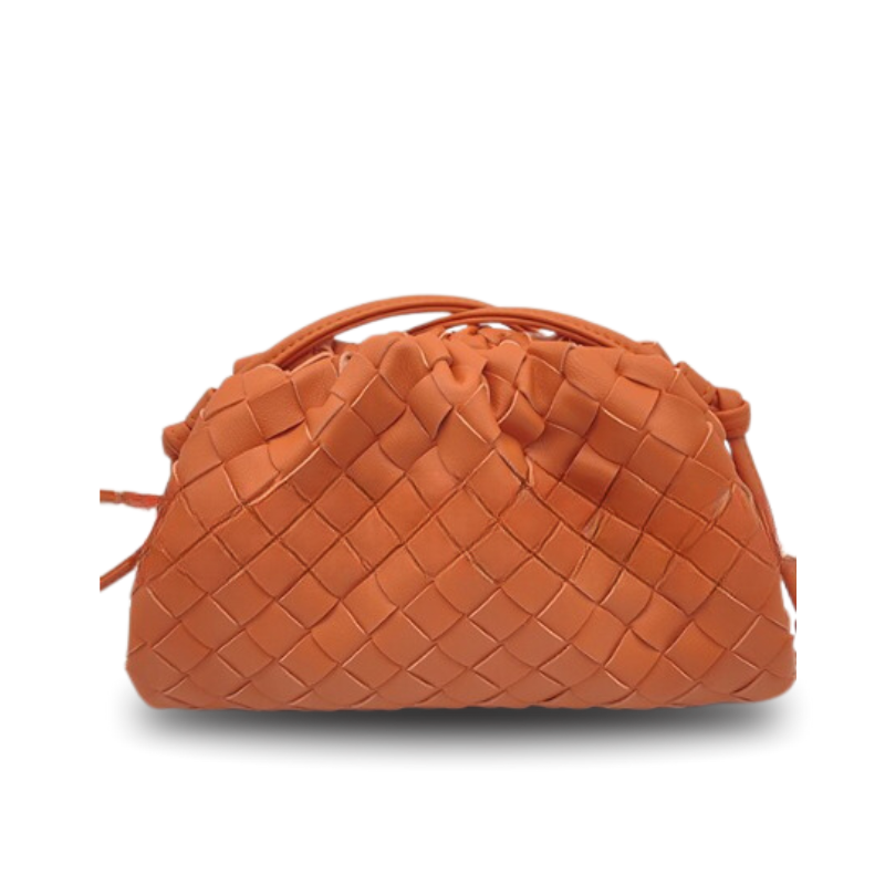 Bolsa Eudora Pequena em Couro Trançado