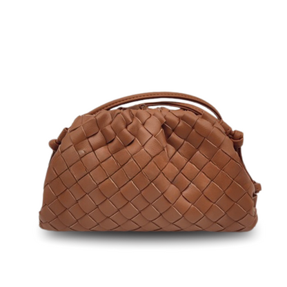 Bolsa Eudora Pequena em Couro Trançado