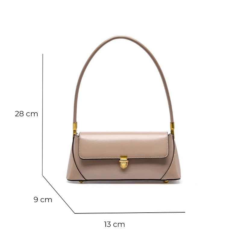 Bolsa Elysia Baguete de Couro Retrô