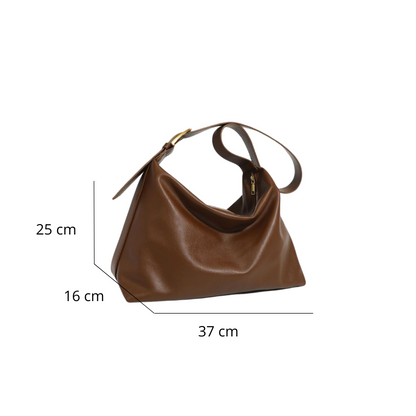 Bolsa Olivia Feminina Grande Transversal em Couro com Design Almofadado