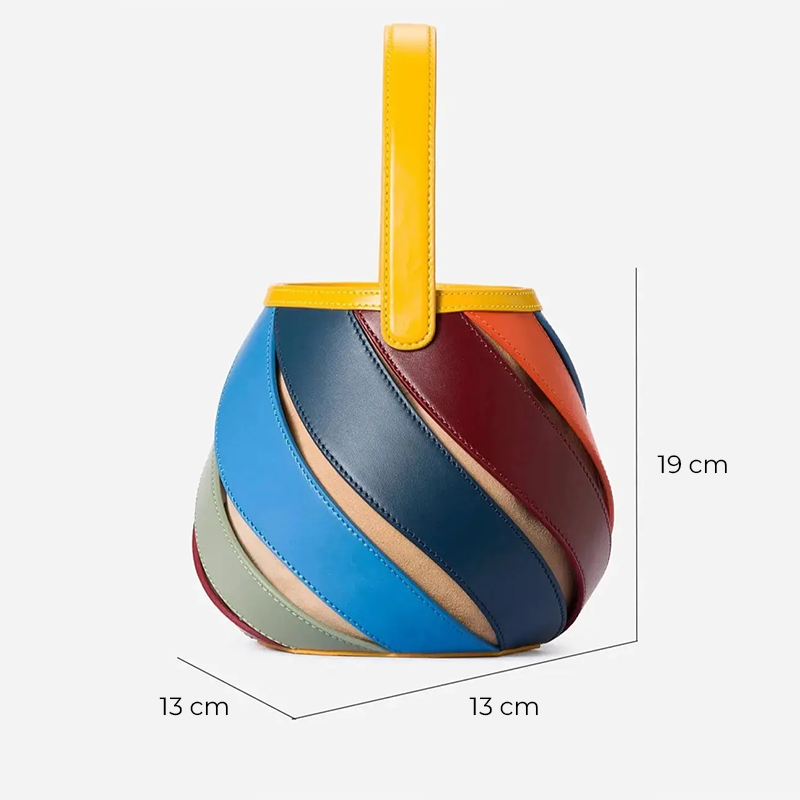 Bolsa Briany Bucket Multicores Pequena