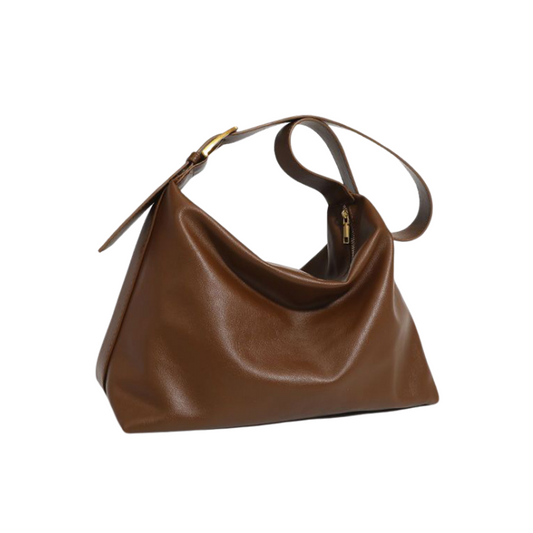 Bolsa Olivia Feminina Grande Transversal em Couro com Design Almofadado