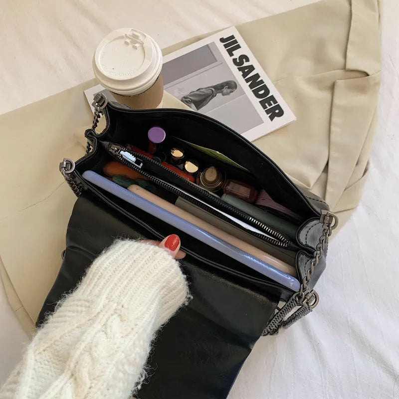 Bolsa Keira de Luxo Tiracolo em Couro