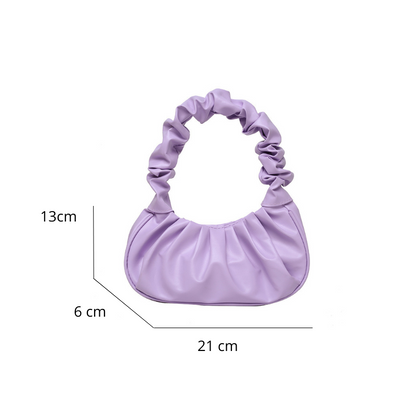 Bolsa Ruffle Shopper Puff em Couro