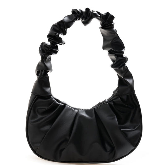 Bolsa Ruffle Shopper Puff em Couro