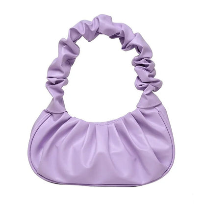 Bolsa Ruffle Shopper Puff em Couro