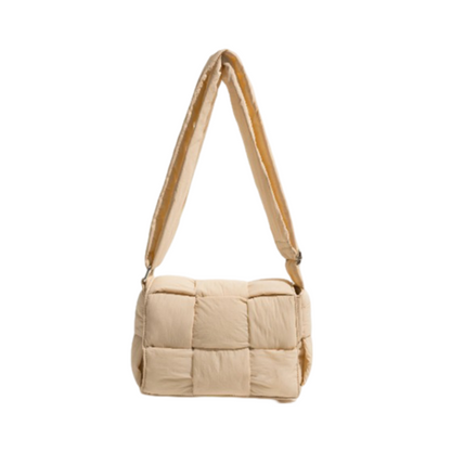 Bolsa Saffron Puffer Pequena com Alça Trançada