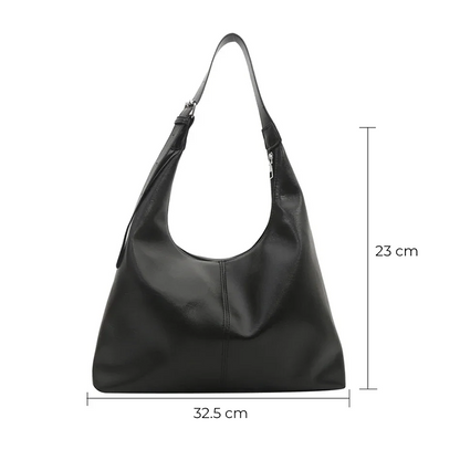 Bolsa Cerys Hobo de Ombro Grande de Couro com Alça Transversal Simples