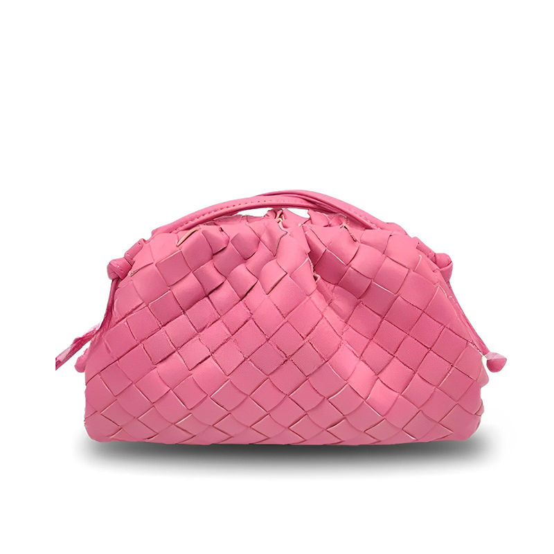 Bolsa Eudora Pequena em Couro Trançado