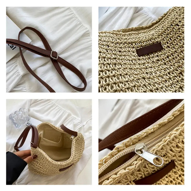 Bolsa Ellie de Ombro com Fio Náutico