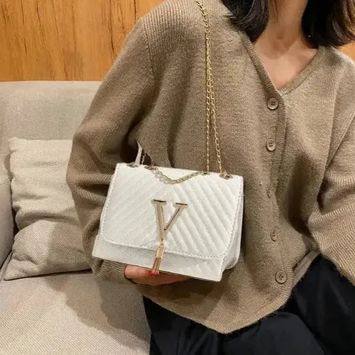 Bolsa Alice Tiracolo Mini com Alça Dupla Banhada a Ouro
