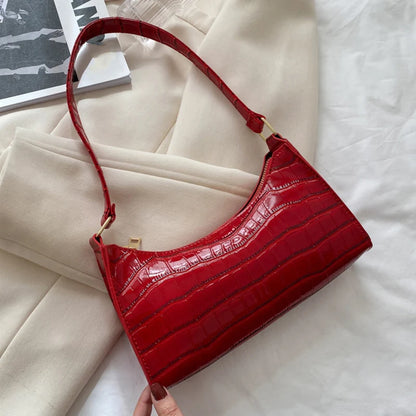 Bolsa Rachel com Padrão Jacaré
