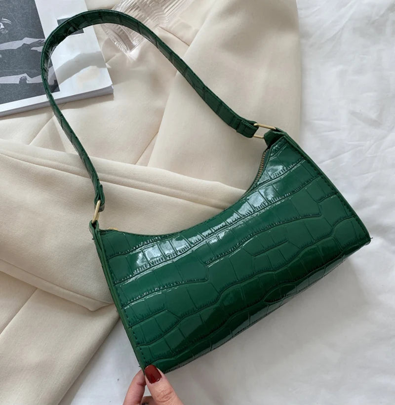 Bolsa Rachel com Padrão Jacaré