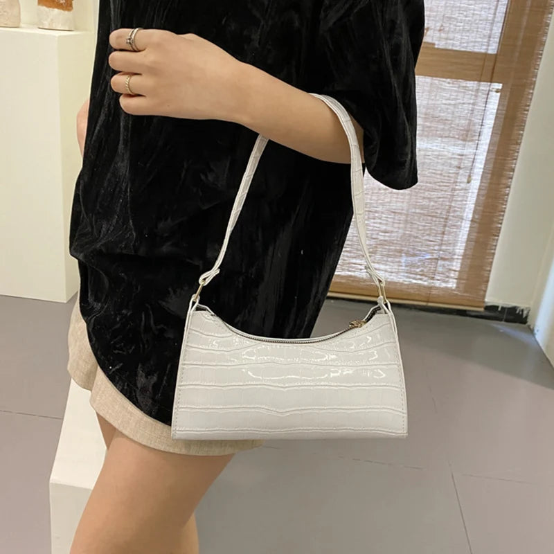 Bolsa Rachel com Padrão Jacaré