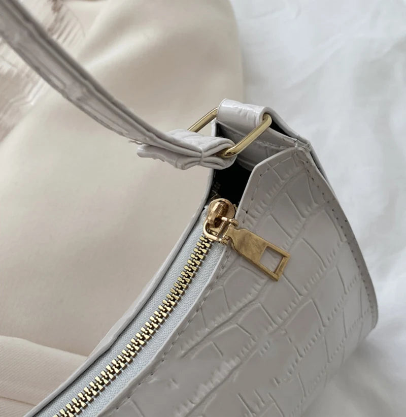 Bolsa Rachel com Padrão Jacaré
