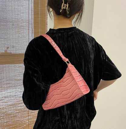 Bolsa Rachel com Padrão Jacaré