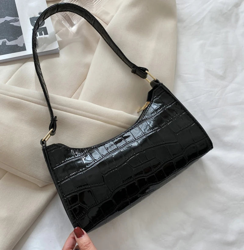 Bolsa Rachel com Padrão Jacaré