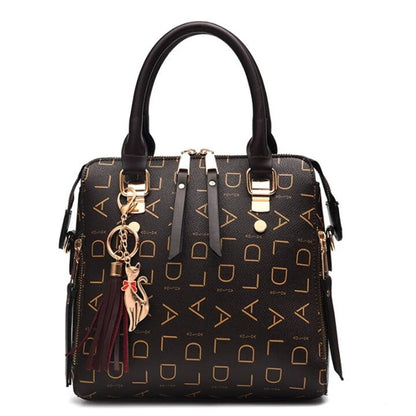 Bolsa Julia de Ombro de Couro com Tassel