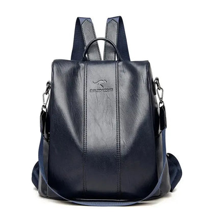 Mochila Avery Feminina de Couro com Design Antifurto
