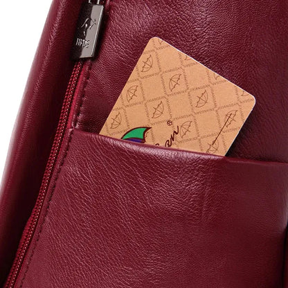 Mochila Avery Feminina de Couro com Design Antifurto