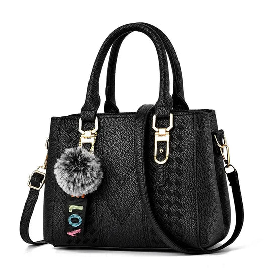 Bolsa Kristen Feminina Média Transversal com Bordado